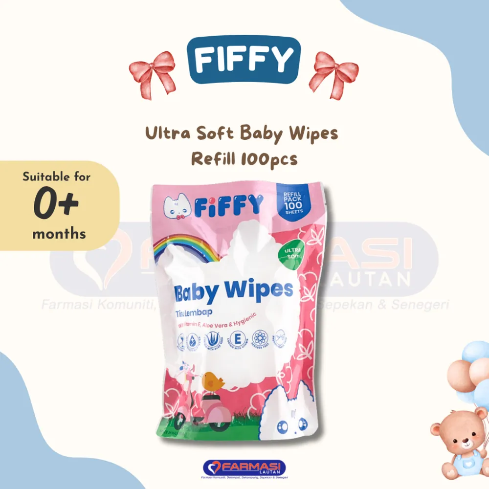 FIFFY ULTRA SOFT BABY WIPES REFILL 100 PCS