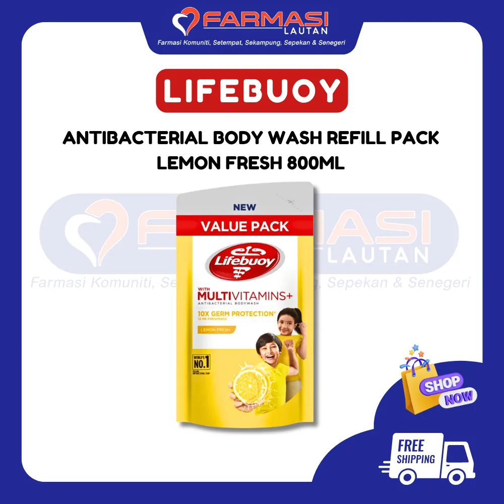 LIFEBUOY BODY WASH REFILL LEMON FRESH 800 ML