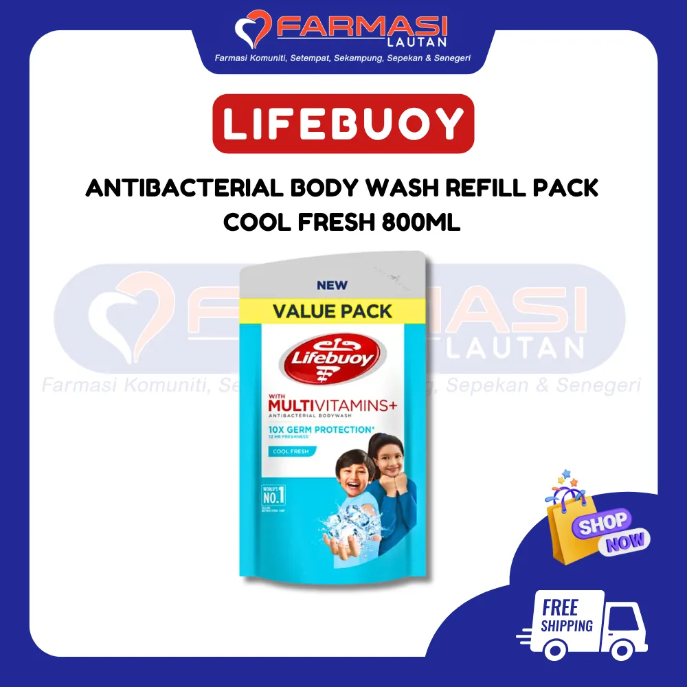 LIFEBUOY BODY WASH REFILL COOL FRESH 800 ML