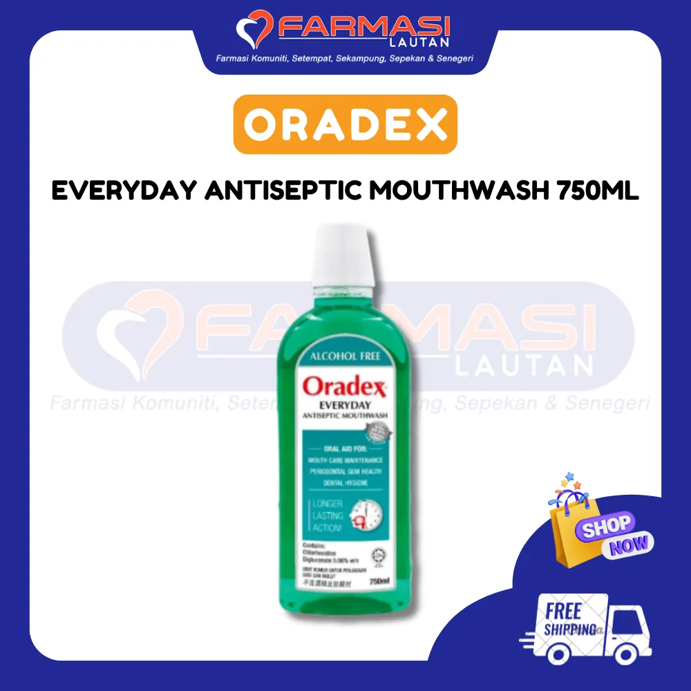 ORADEX EVERYDAY ANTISEPTIC MOUTHWASH 750 ML