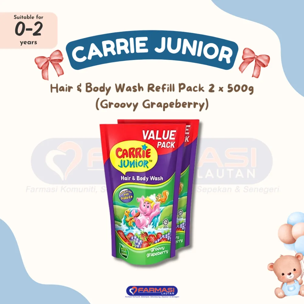 CARRIE JUNIOR H&B WASH GROOVY GRAPEBERRY REFILL 500G TP