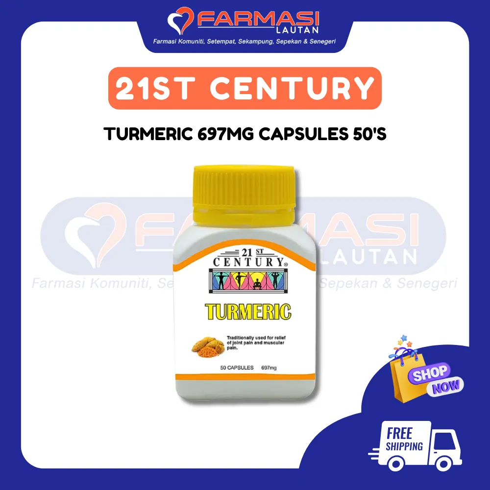 21ST CENTURY TURMERIC 50 CAPSULES 697 MG