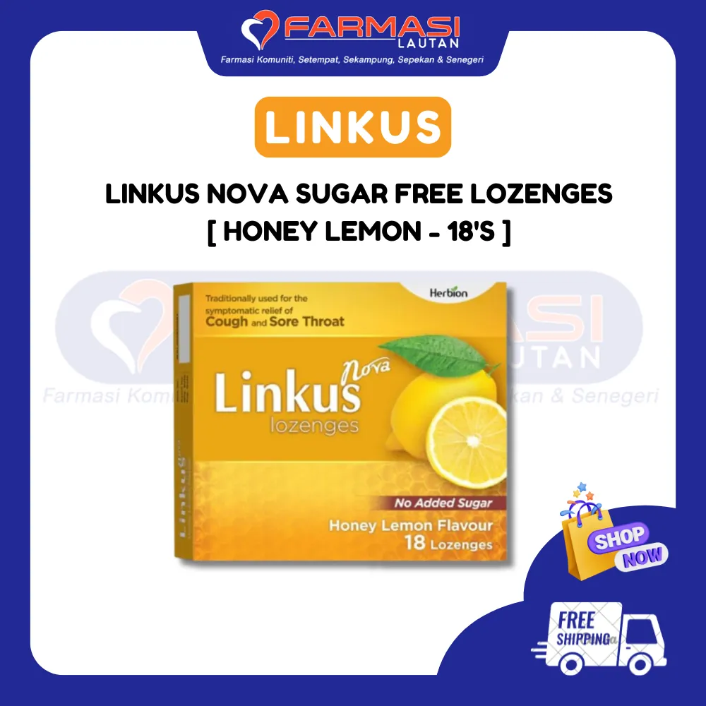LINKUS NOVA HONEY LEMON SUGAR FREE 18 LZG