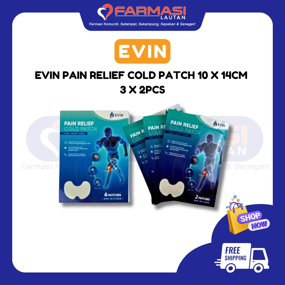 EVIN PAIN RELIEF COLD PATCH 10 X 14 CM 2 PCS X 3 PCKT