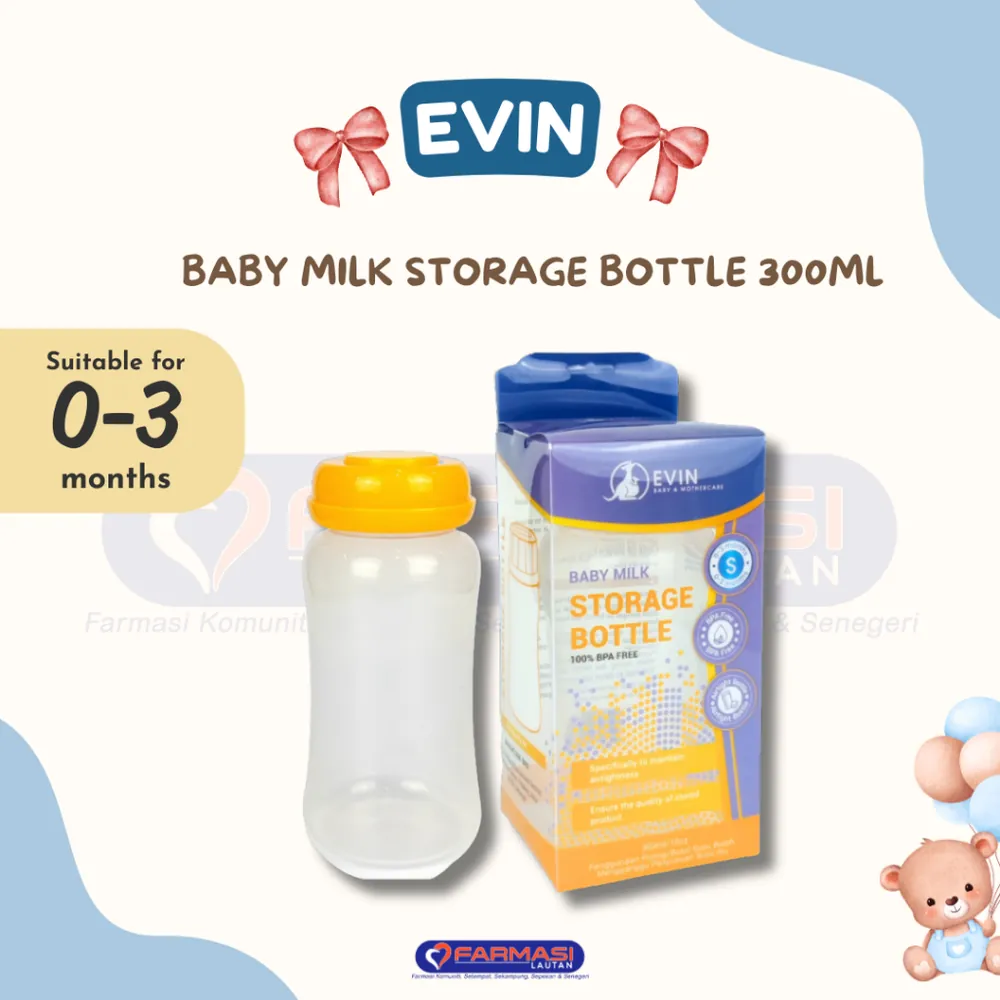 EVIN BABY MILK STORAGE BOTTLE 0-3 MONTHS 300 ML