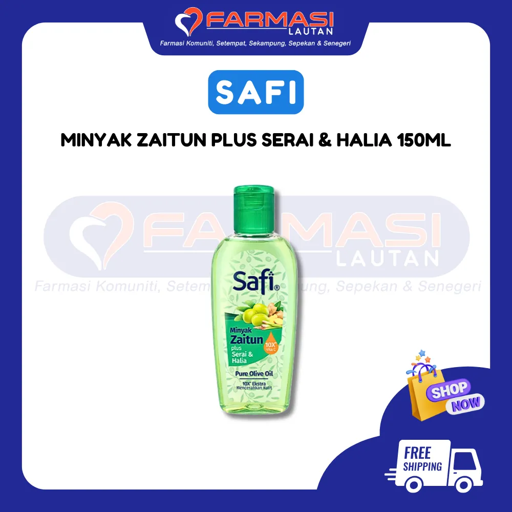 SAFI MINYAK ZAITUN PLUS SERAI & HALIA 150 ML