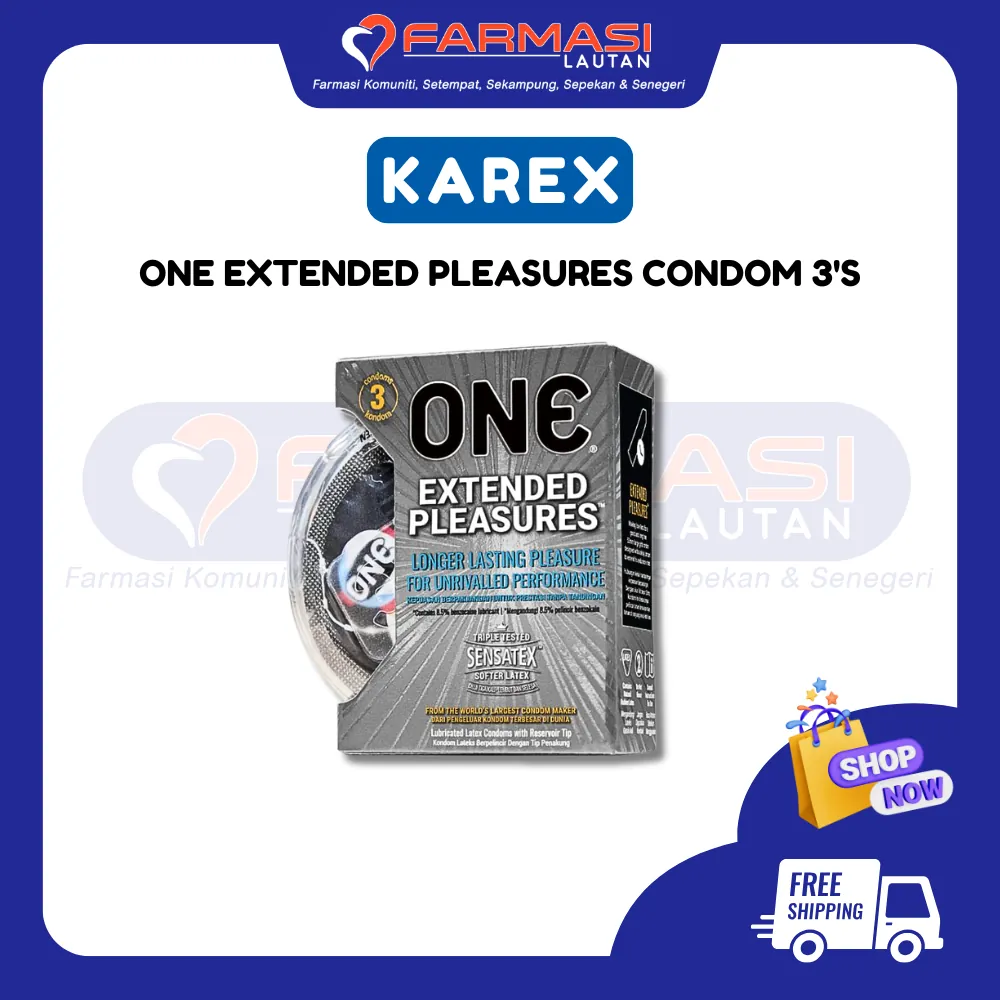KAREX ONE EXTENDED PLEASURE 3 CONDOMS