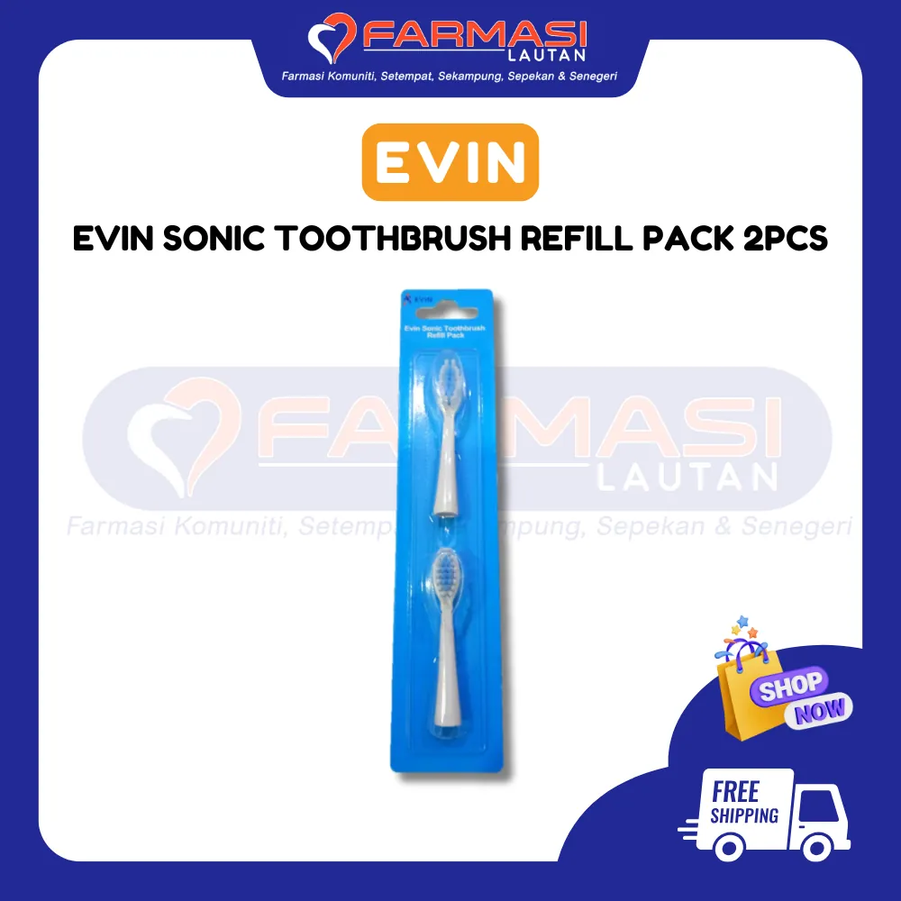EVIN SONIC TOOTHBRUSH REFILL PACK 2 PCS