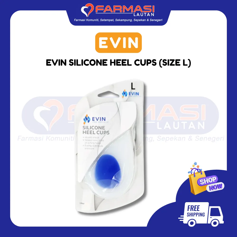 EVIN SILICONE HEEL CUPS L
