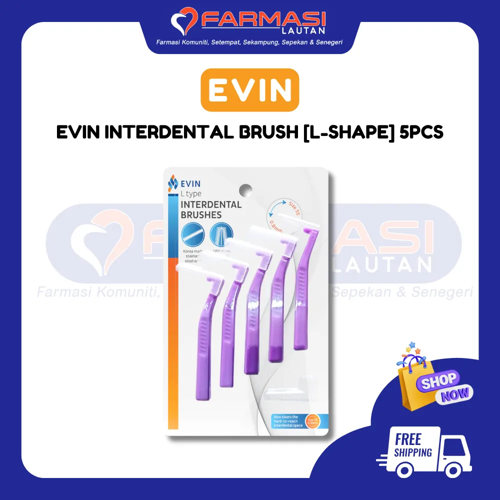 EVIN L-SHAPED INTERDENTAL BRUSH 5 PCS