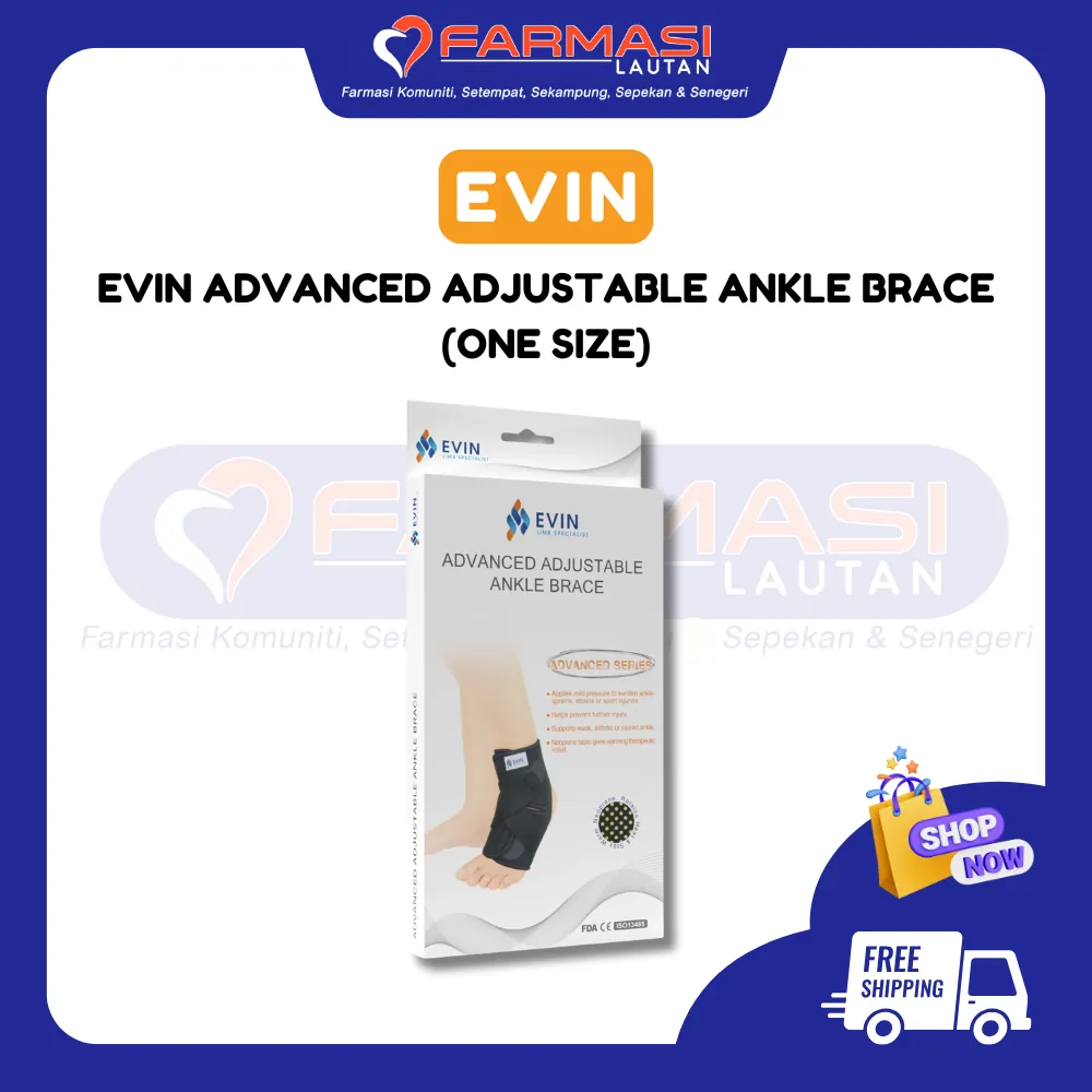 EVIN ADVANCED ADJUSTABLE ANKLE BRACE ONE SIZE