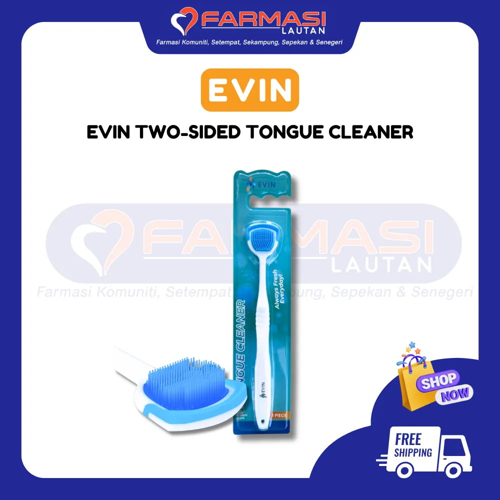 EVIN TWO-SIDED TONGUE CLEANER