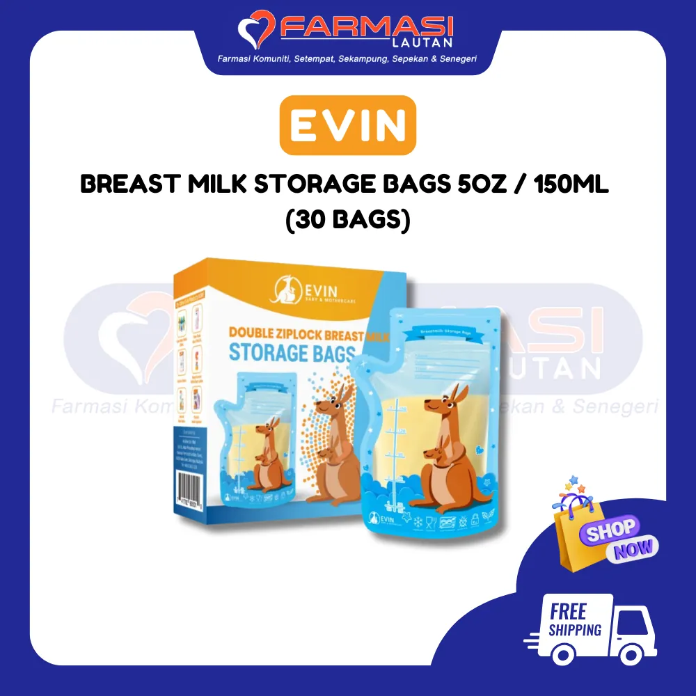 EVIN BREAST MILK STORAGE BAGS 150ML 30 BAGS