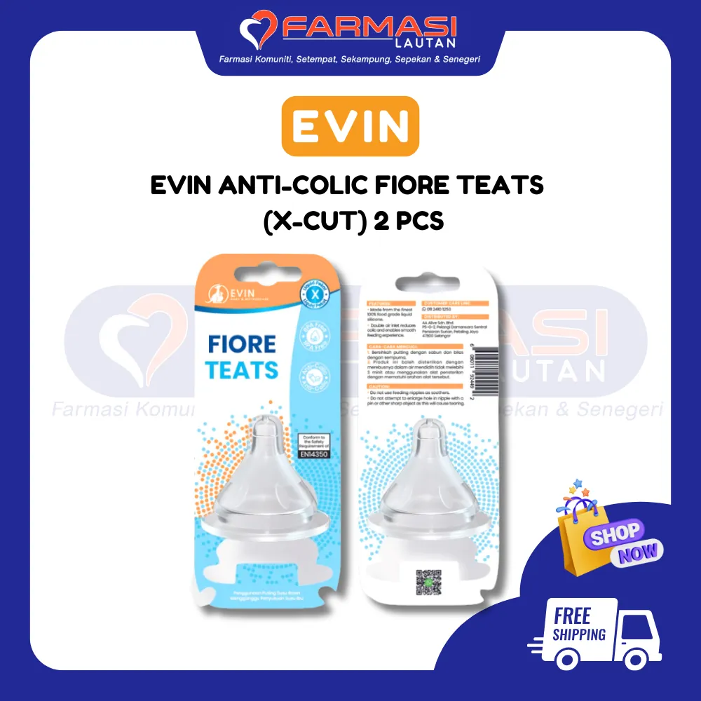 EVIN ANTI-COLIC FIORE TEATS X-CUT 2 PCS
