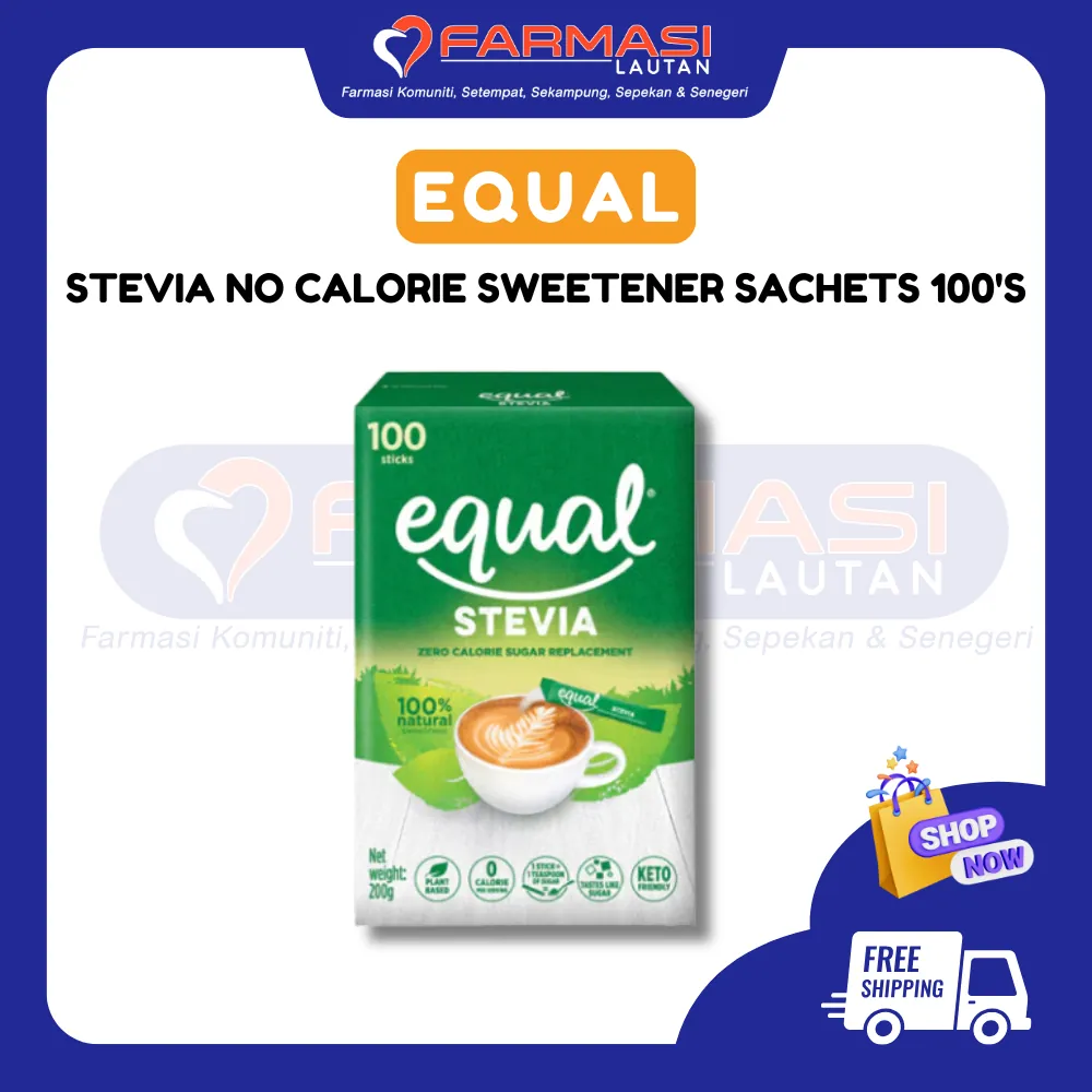 EQUAL STEVIA SACHET 2 G 100 STICKS