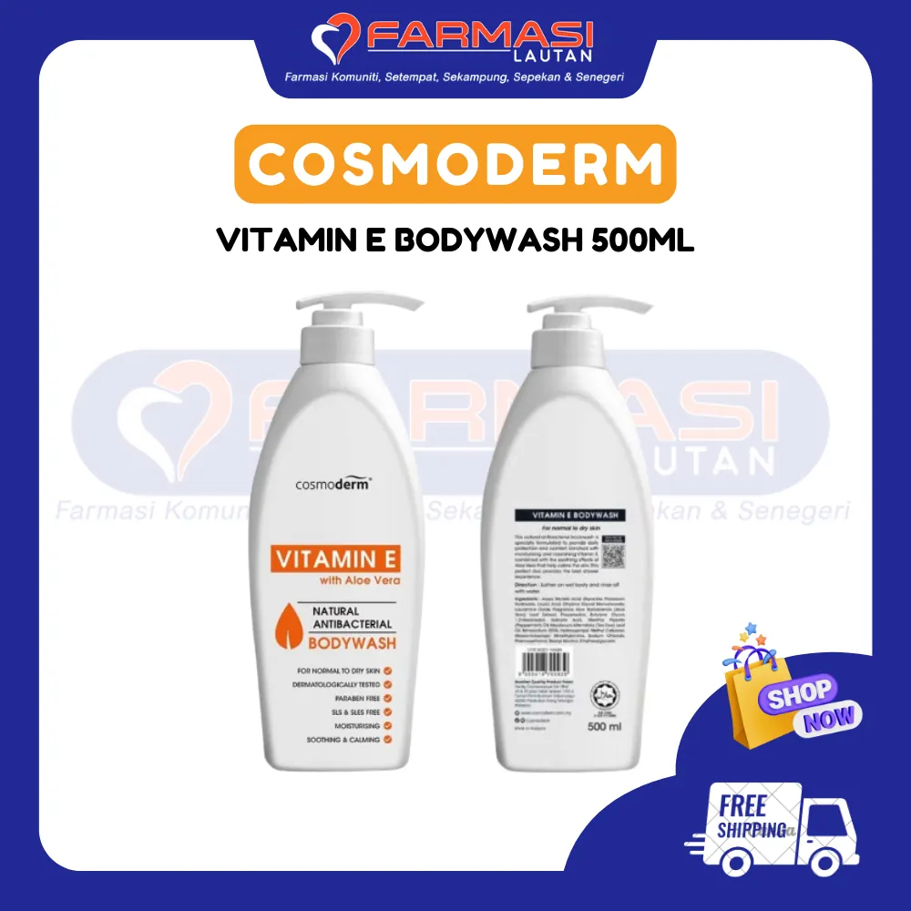 COSMODERM VITAMIN E BODYWASH 500 ML