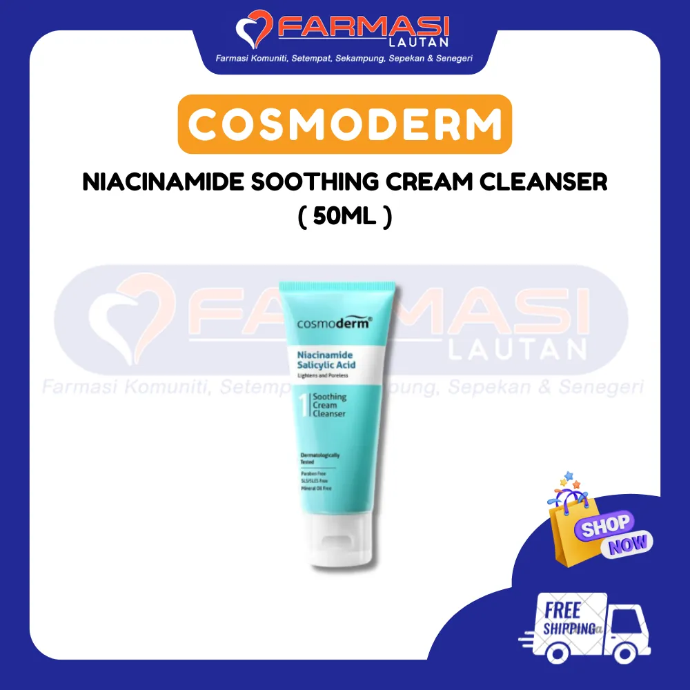 COSMODERM NIACINAMIDE SOOTHING CREAM CLEANSER 50 ML