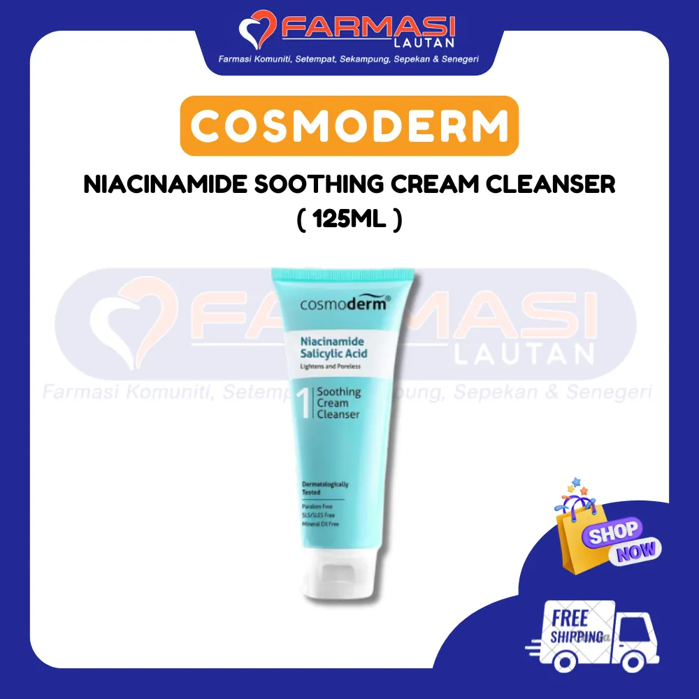 COSMODERM NIACINAMIDE SOOTHING CREAM CLEANSER 125 ML