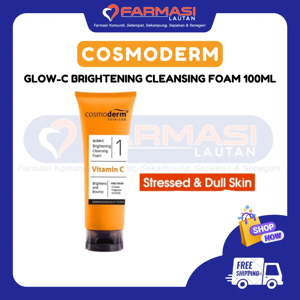 COSMODERM GLOW-C BRIGHTENING CLEANSING FOAM 100 ML