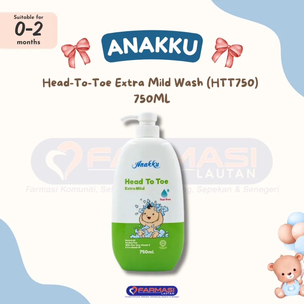 ANAKKU EXTRA MILD HEAD TO TOE BODYWASH HTT750 750 ML