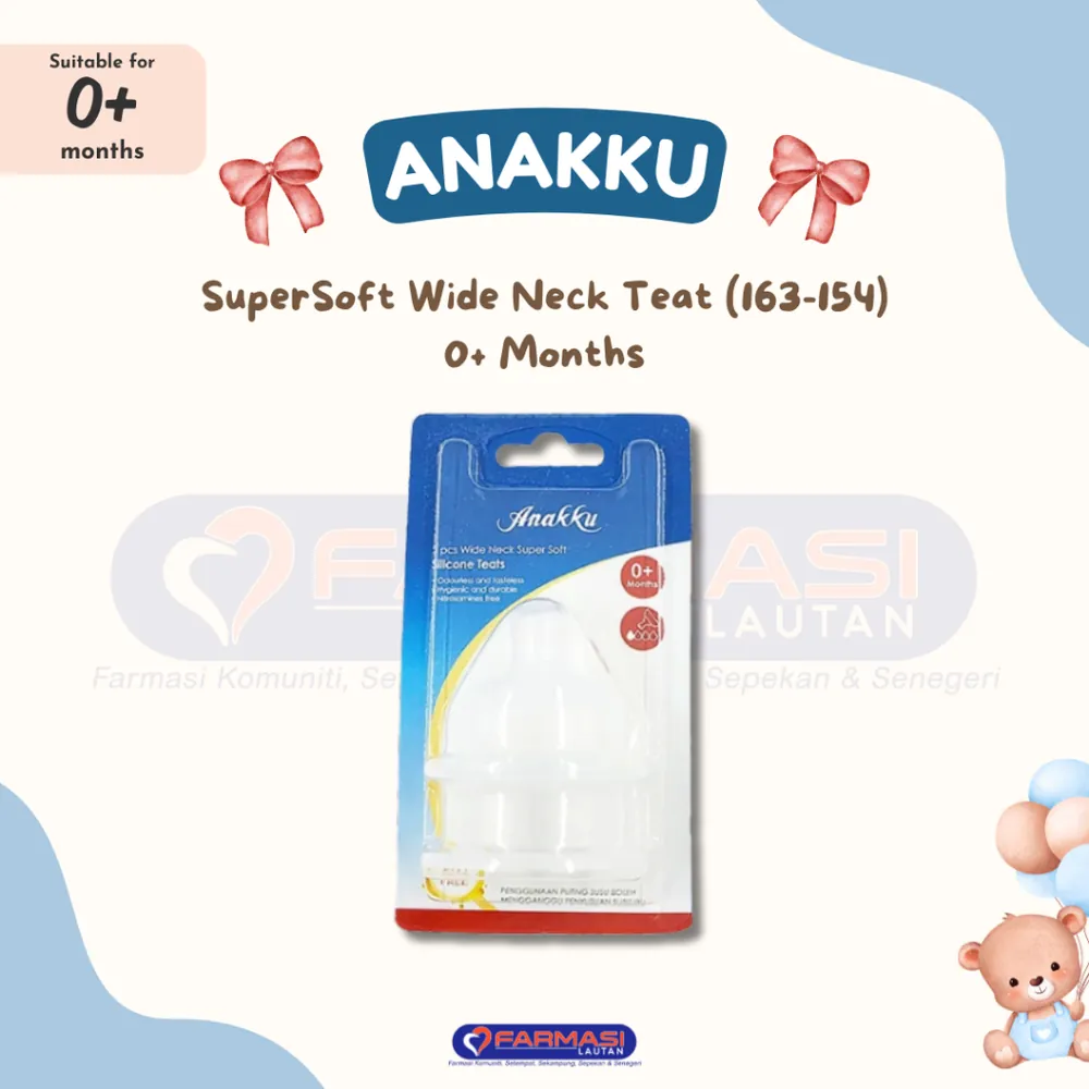 ANAKKU SUPERSOFT WIDE NECK TEAT 0+MTS 163-154