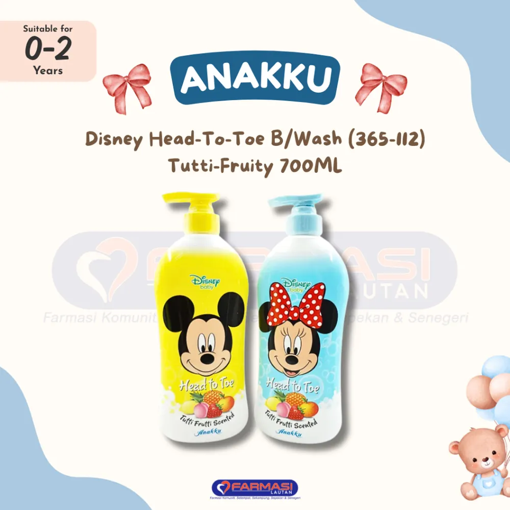 ANAKKU DISNEY BABY HEAD TO TOE TUTTI FRUITY SCENTED 700 ML 365-112