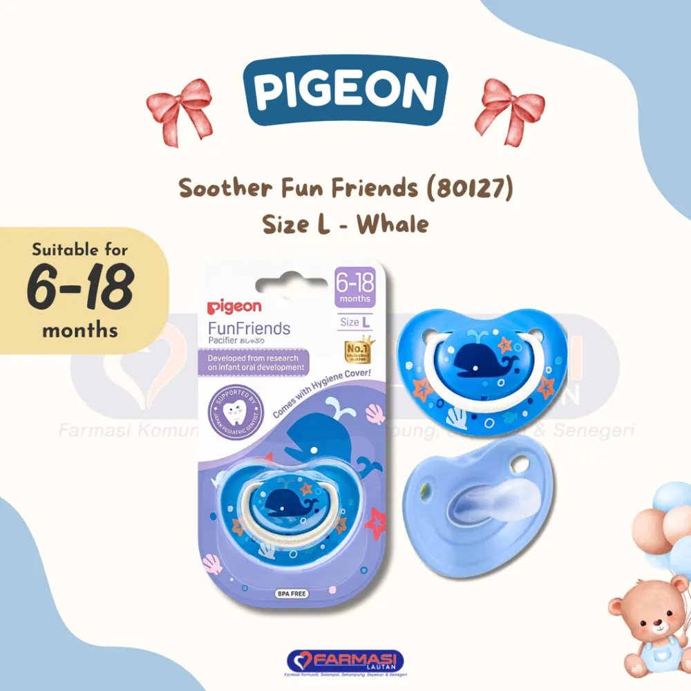 PIGEON 80127 SOOTHER FUN FRIENDS 6-18 MONTHS (L) FISH