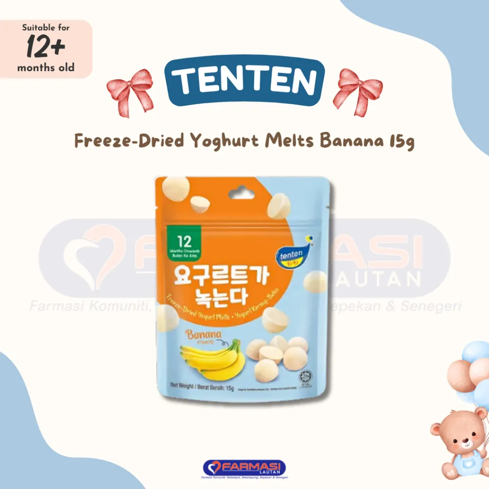 TENTEN FREEZE DRIED YOGURT MELTS BANANA 15 G