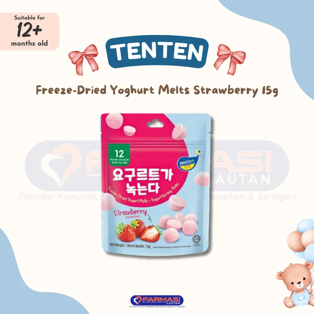 TENTEN FREEZE DRIED YOGURT MELTS STRAWBERRY 15 G