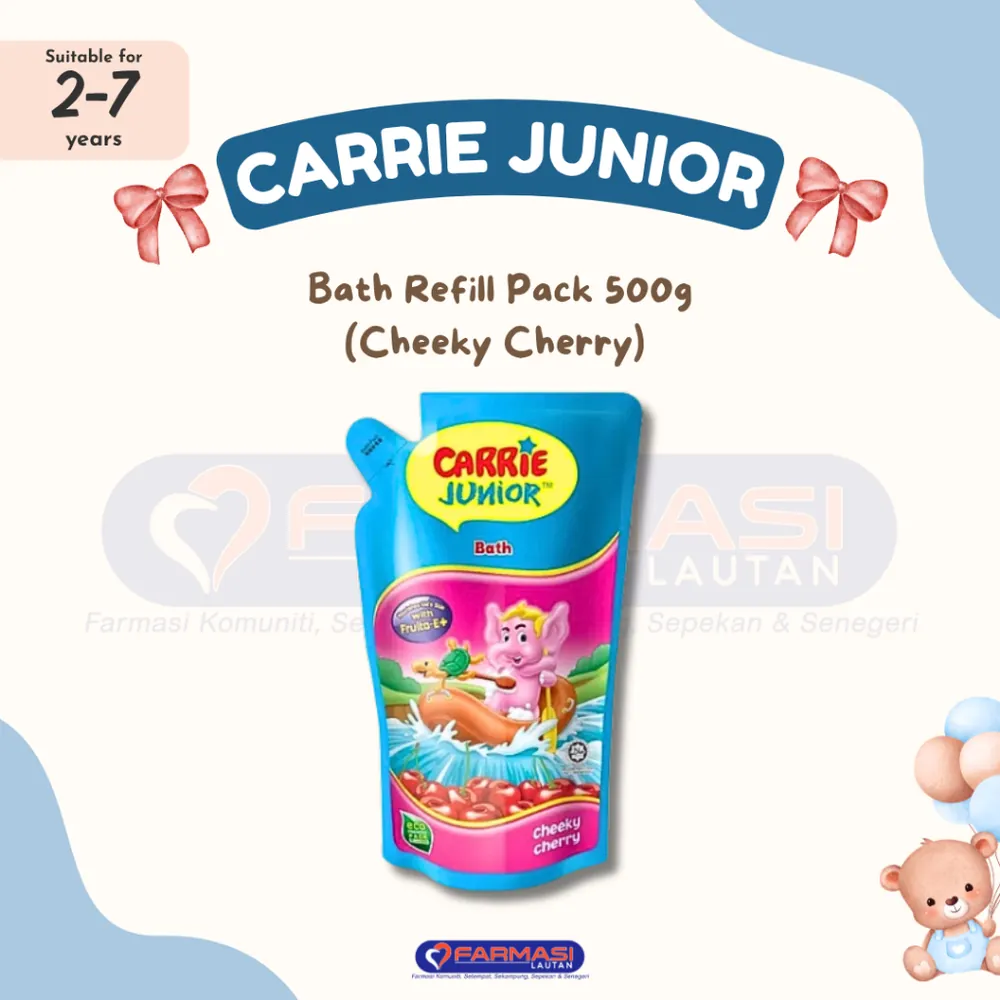 CARRIE JUNIOR BABY BATH CHEEKY CHERRY REFILL 500 G