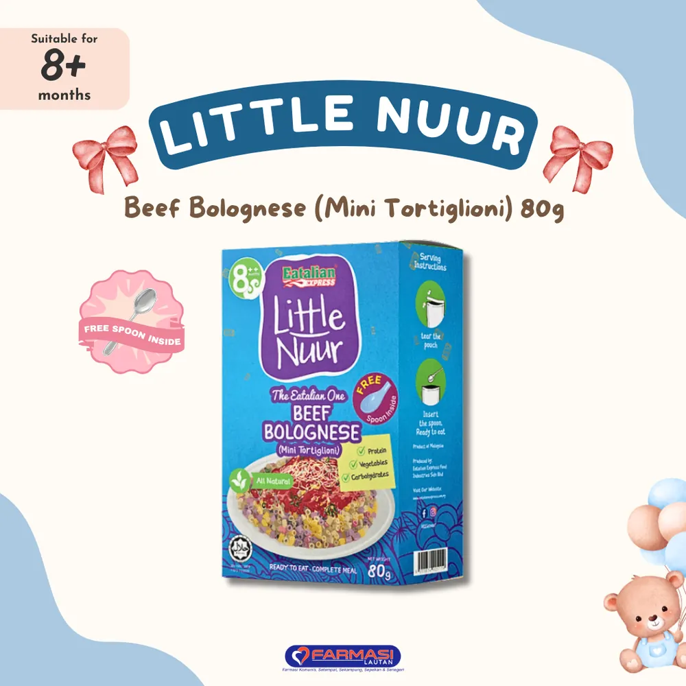 LITTLE NUUR BEEF BOLOGNESE (MINI TORTIGLIONI) 80 G