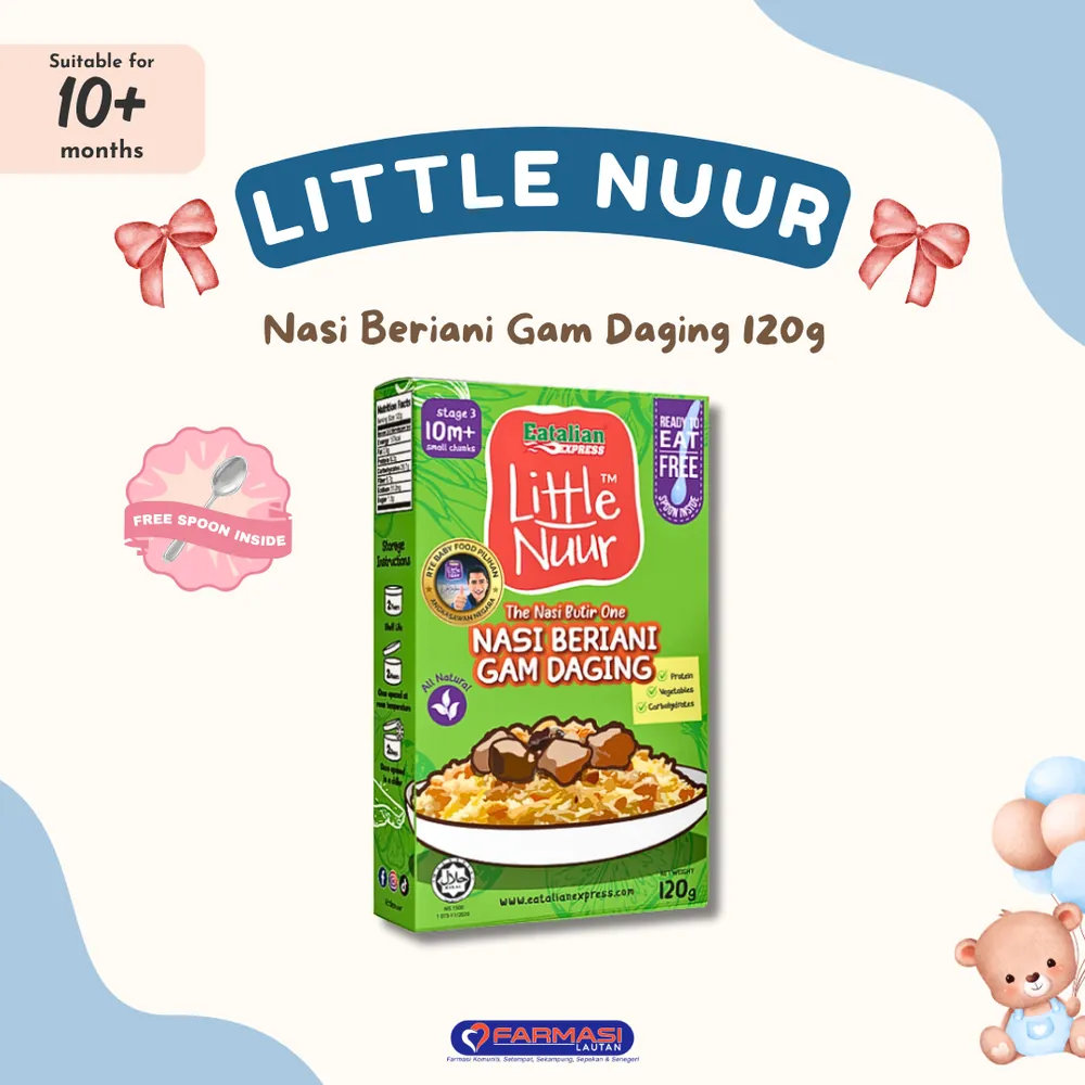 LITTLE NUUR NASI BERIANI GAM DAGING 120 G