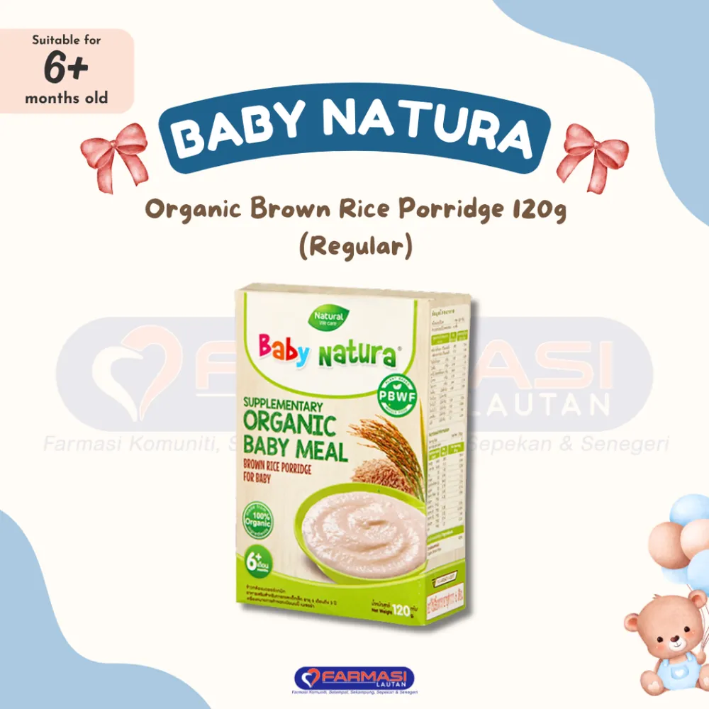 BABY NATURA ORGANIC BROWN RICE PORRIDGE REGULAR 120 G