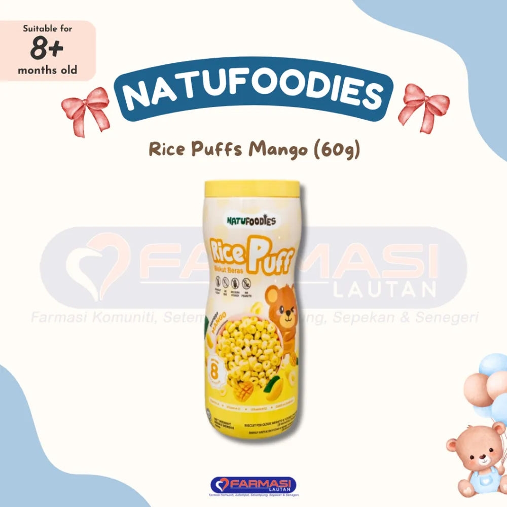 NATUFOODIES RICE PUFF MANGO 60 G