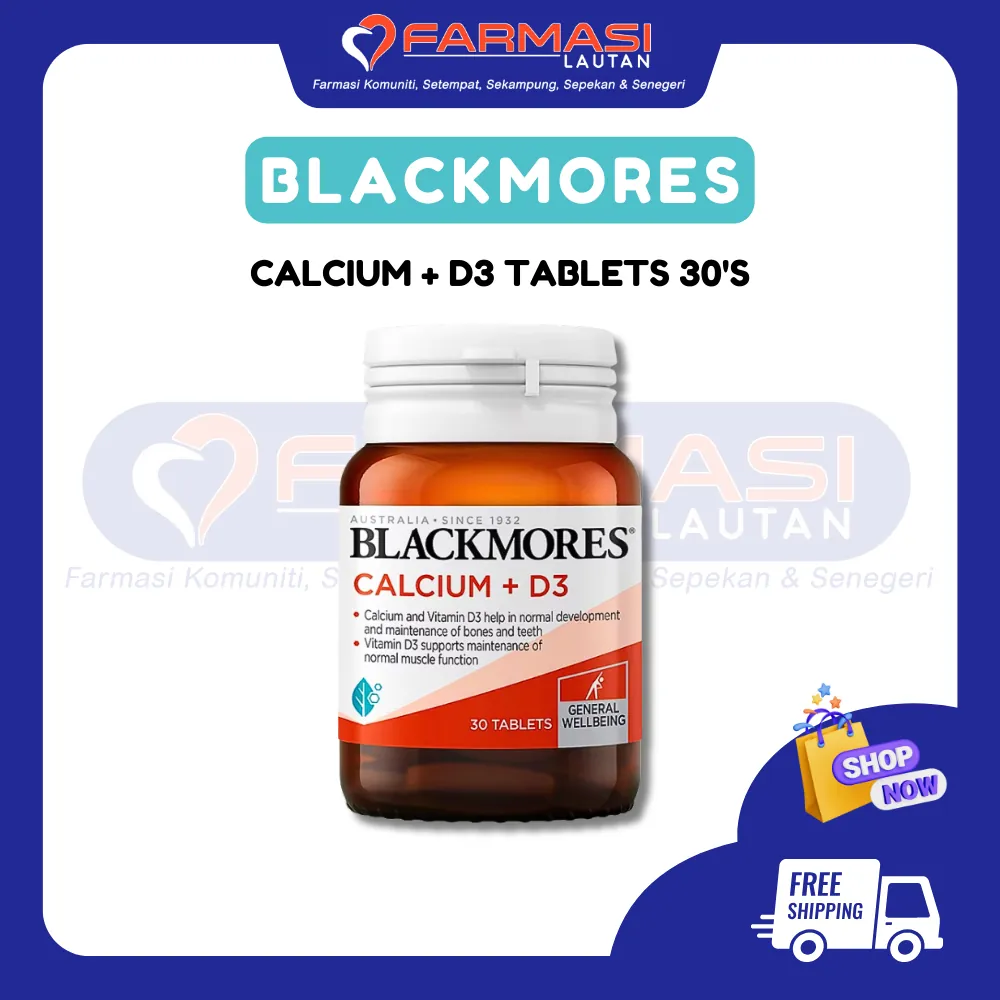 BLACKMORES CALCIUM+D3 30 TABS