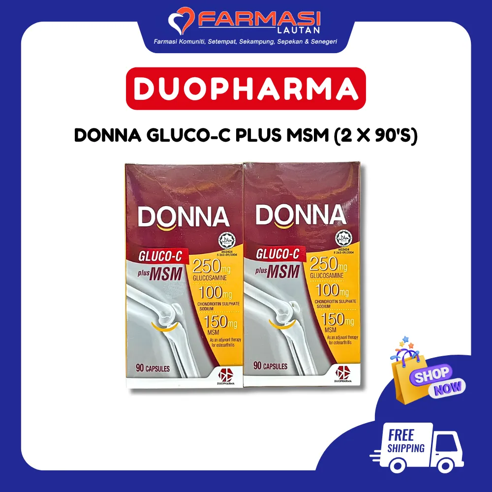 DONNA GLUCO-C PLUS MSM 90 CAPS X 2