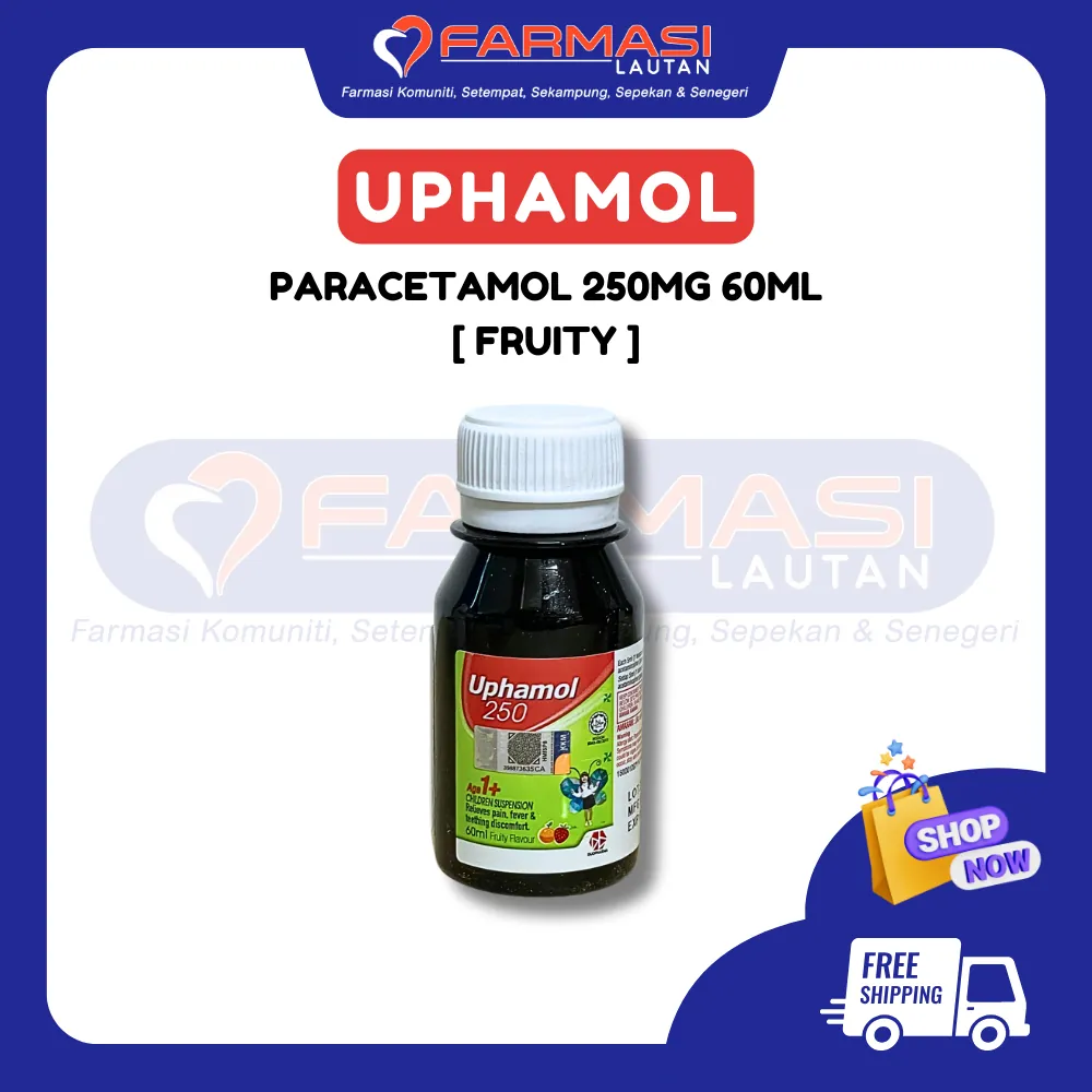 UPHAMOL 250 MG FRUITY 60 ML