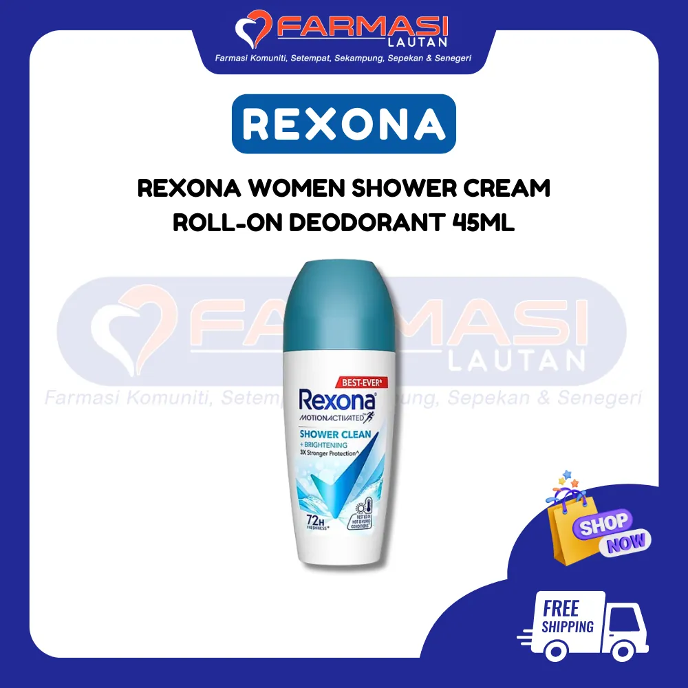 REXONA WOMEN SHOWER CLEAN 45ML/50 ML