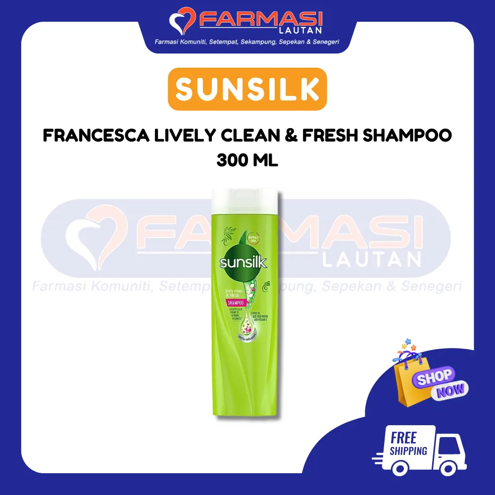 SUNSILK FRANCESCA LIVELY CLEAN & FRESH SHAMPOO 300 ML