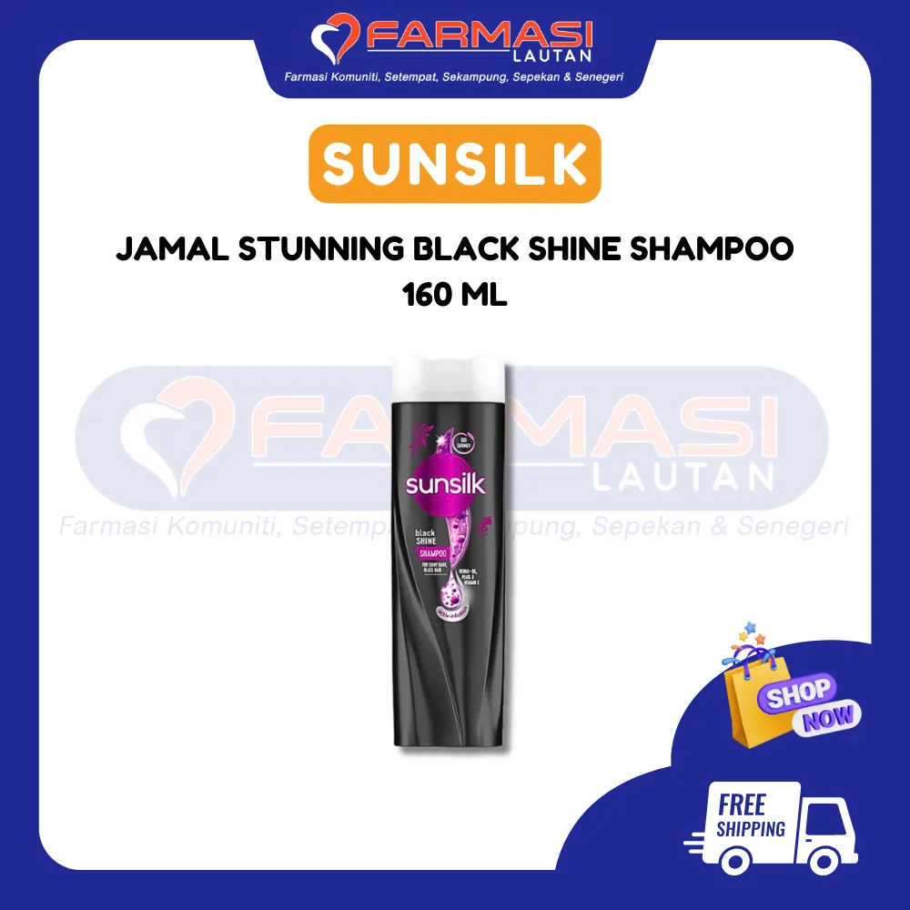 SUNSILK JAMAL STUNNING BLACK SHINE SHAMPOO 160 ML
