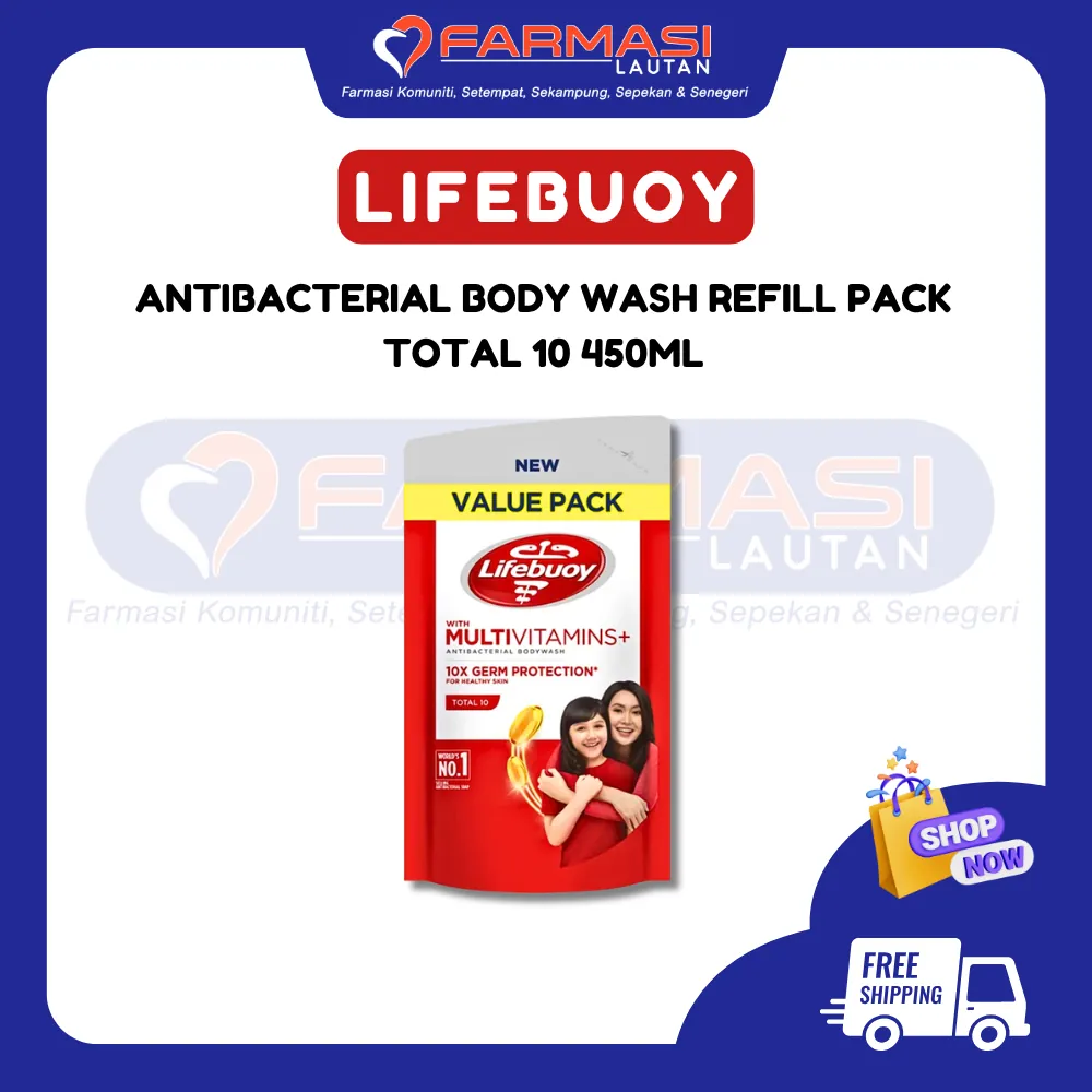 LIFEBUOY BODY WASH REFILL TOTAL 10 450 ML