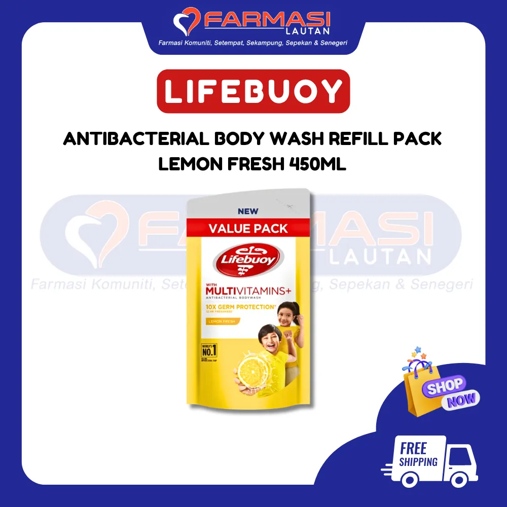 LIFEBUOY BODY WASH REFILL LEMON FRESH 450 ML