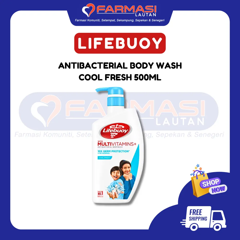 LIFEBUOY ANTIBACTERIAL BODY WASH COOL FRESH 500 ML