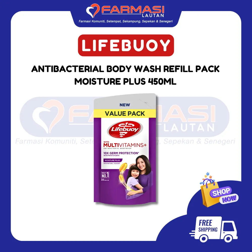 LIFEBUOY BODY WASH REFILL MOISTURE PLUS 450 ML