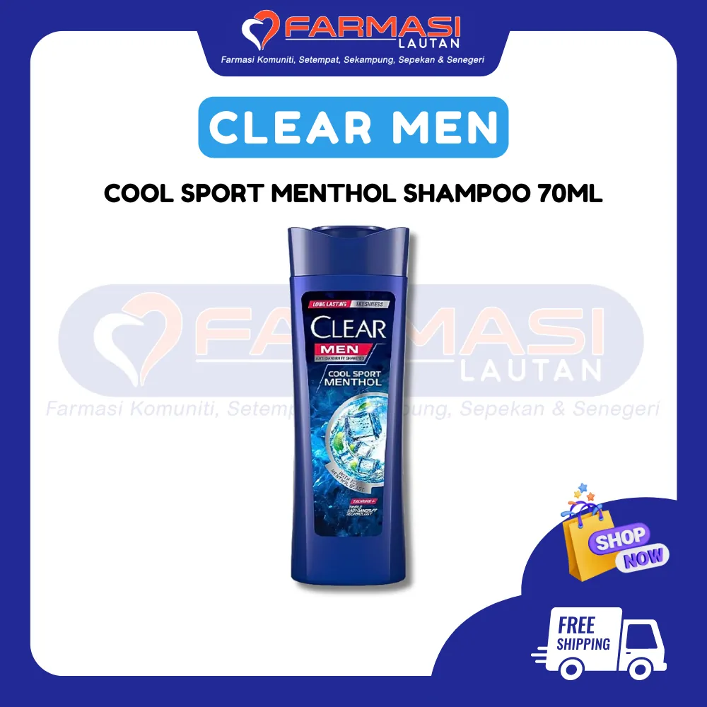 CLEAR MEN SHAMPOO COOL SPORT MENTHOL 70 ML
