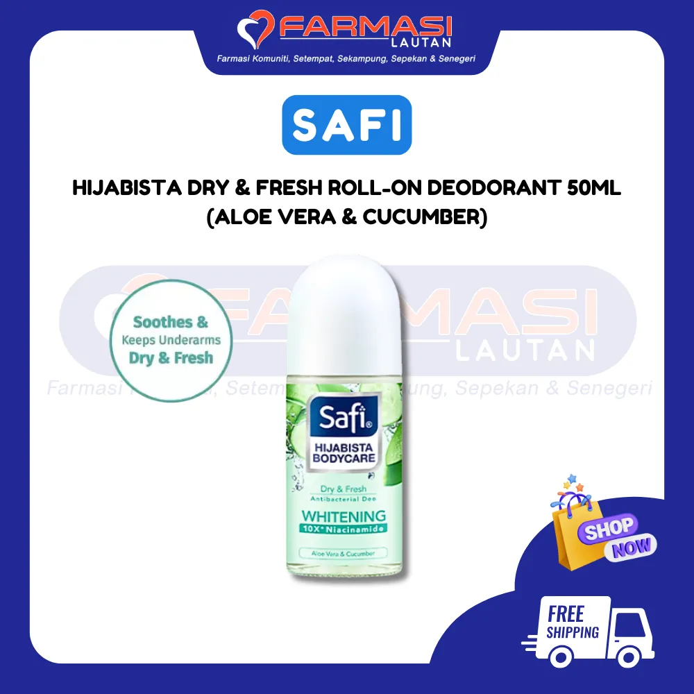 SAFI HIJABISTA DEODORANT ROLL ON ALOE VERA & CUCUMBER 50 ML