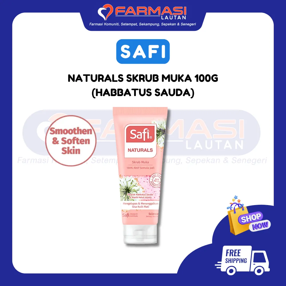 SAFI NATURALS SKRUB MUKA HABBATUS SAUDA 100 G