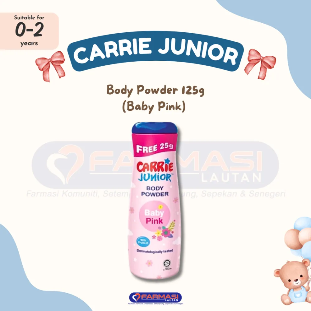CARRIE JUNIOR BODY POWDER BABY PINK 125 G