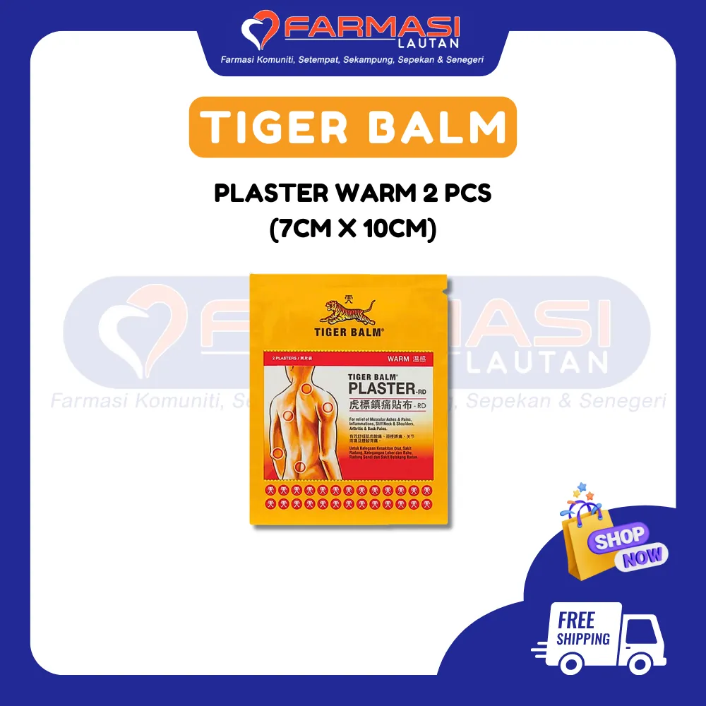 TIGER BALM PLASTER-RD WARM 7 CM X 10 CM 2 PLASTERS