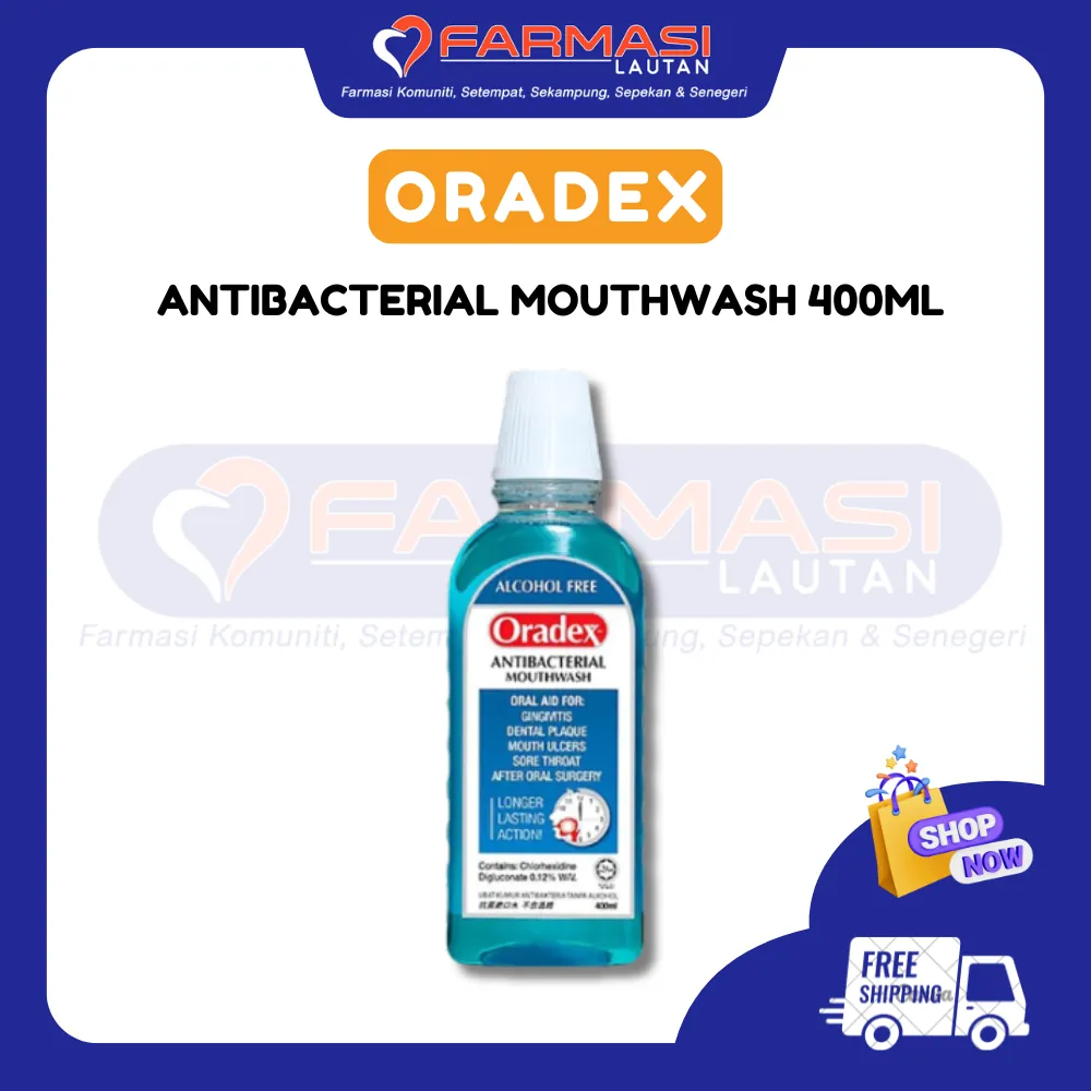 ORADEX ANTIBACTERIAL MOUTHWASH 400 ML